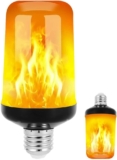 JZ LED Bombilla de llama,E27 Standard Base Flame Bulb,5W Flame Bulb Party Bulb Lights,Upside Down Effect,Energy Efficient Flaming Fire Lights for Indoor/Outdoor Use (8 PCS)