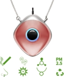 Purificador de aire portátil de viaje personal, purificador de iones negativos, collar adecuado para niños y adultos, recarga mini USB para el hogar, elimina el olor a humo,Rosado