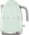 SMEG Calentador de Agua electrico, hervidor KLF03PGEU, 2400 W, 1.7 litros, Cromo, Acero Inoxidable, Verde Pastel