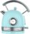 Cecotec Hervidor de Agua Eléctrico ThermoSense 420 Light Blue. 1,8 Litros de capacidad, 2200 W, Medidor de Temperatura, Base 360º, Acero Inoxidable, Estilo Vintage, Azul
