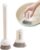 Dish Scrubber Brush, Long Handle Pot Scrubbers, Multi-Purpose Adjustable Squeeze Dish Brusher Set of 2 Portable Compact Ideal for Sink, Pots, Pans Cleaning, 10.43×3.35 Inches