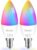 E14 LáMparas Led Bombilla Inteligente Alexa,Wifi & Bluetooth 5w 500lm Regulable,2700k-6500k Rgb & 16 Millones De Colores,Controlado A TravéS De La AplicacióN,Compatible Con Alexa Y Google Home,2 Pack