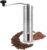 INTIRILIFE Molinillo de café Manual Acero Inoxidable en Plata – 20,5 x 5 cm – 120 ml de Capacidad – Molinillo Manual con Ajuste Continuo para café, molido Manual de Espresso, Molinillo de Espresso