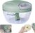 NIUAWASA Picadora manual con cuerda, 500 ml mano comida trituradora multifunción de verduras, robot de cocina con cuchillas de acero inoxidable, rebanadora Dicer Grinder para cebolla, ajo, nueces