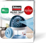 Rubson AERO 360° – Absorbedor de humedad para habitación de 20 m², deshumidificador de aire eficiente, antiolor y moho, incluido 1 recarga neutral 450 g – Embalaje reforzado, envío seguro