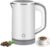 800ML Pava Electrica, 600W Jarra Electrica Calentar Agua, Hervidor de Agua Pequeño, Electric Kettle Inoxidable para té Café Leche para Bebés, Sobrecalentamiento Viaje Silencioso (Blanco)