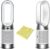 Sir Schmeer Paño de limpieza y Dyson HP10 Purifier Hot & Cool – Purifier Hot & Cool – Purificador de aire con función de ventilador y calefacción (blanco/níquel)