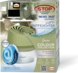 Pattex AERO 360° Deshumidificador Compacto Colección Color Verde, 1 aparato incl. 1 pastilla de recarga, de ambiente para una circulación eficaz del aire, de ambiente reduce la humedad del aire