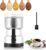 Moongiantgo Molino Multifuncional 200W 14500rpm, Molino de Cereales Eléctrico Portátil 300ml, Molinillo de Café Ultrafino, Acero Inoxidable, Ideal para Materiales Secos, Especias, Hierba, Café (Plata)