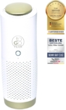 toGo Filter purificador de aire portátil pequeño con batería para viajes, coches y mesas, filtro HEPA 13 y filtro de carbono, contra contaminantes polen humo – para alergias y asmáticos (blanco)