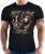 Gasoline Bandit Camiseta Rockabilly: Rock and Roll Forever – Hombre – Negro – Manga Corta – Talla Regular EU 16-16.5