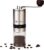 Molinillo de café manual/manual con molinillo de cerámica | Molinillo de café y espresso manual con 6 niveles de molienda | Molinillo de café manual de acero inoxidable y recipiente de vidrio