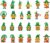 GNOME Fridge Magnets, St. Patricks Day Magnets, 24 Pieces Synthetic Resin Cute Garage Door Stickers for Holiday Decorations, Festive Celebration, Kitchen Ornament, 3.15×2.76 Inches