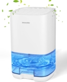 Birnetek® 1L Deshumificadores de Humedad, Deshumidificador Silencioso, Cobertura Hasta 30 m2, Deshumidificador Electrico para Dormitorio, Baño, Armario, Deshumidificación-350 ml/día