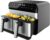 Cecotec Freidora de Aire Digital de 9L Air Fryer Cecofry Advance 9000 Inox. 2800W, 2 Cubetas de 4,5L, Temperatura Dual, Temperatura Regulable de 80-200 ºC, 7 Programas, Panel Táctil Multifunción