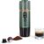 COTGCO Cafetera Portátil con Cápsula de Espresso – 12V Máquina de Café Electrica con Batería – para Coche Camión y Viajes – Compatible con Cápsulas Originales Nespresso y Cápsula L’or(verde)