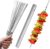 WgGUIF 20pcs Skewers for Barbecue Reusable Grill Stainless Steel Skewers Shish Kebab Camping Flat Forks Gadgets Kitchen Accessories Tools