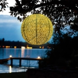 Himmel Lanterns Tyvek Moroccan Lantern Solar Lighting for Garden, Yard, Patio, Wedding, Halloween Party Decoration (White) [Energy Class A++] (blanco)