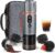 CONQUECO Cafetera Portátil con Cápsula de Espresso – 12V Máquina de Café Electrica con Batería – para Coche Camión y Viajes-Con bolsa de almacenamiento y accesorios de extracción de café