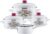 GSW 189989 Hortensia – Batería de cocina (7 piezas, acero esmaltado, plástico), color blanco